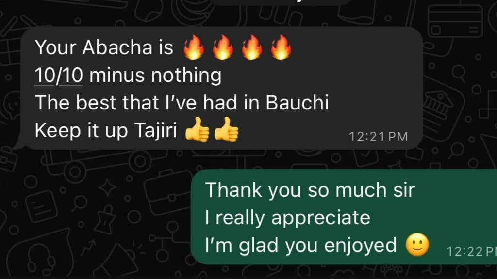 Customer WhatsApp Review 1