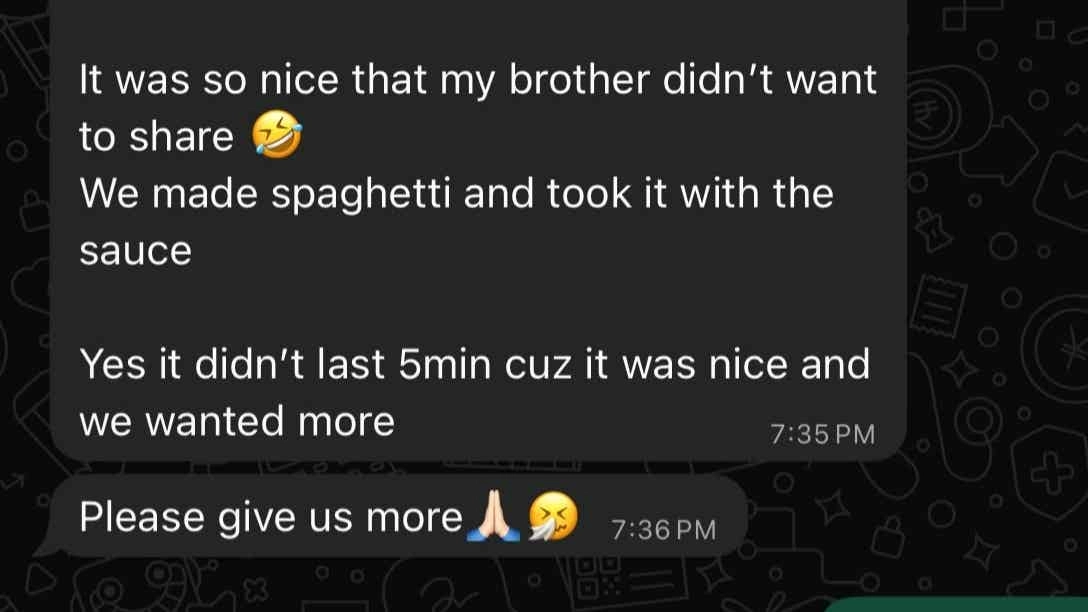Customer WhatsApp Review 6